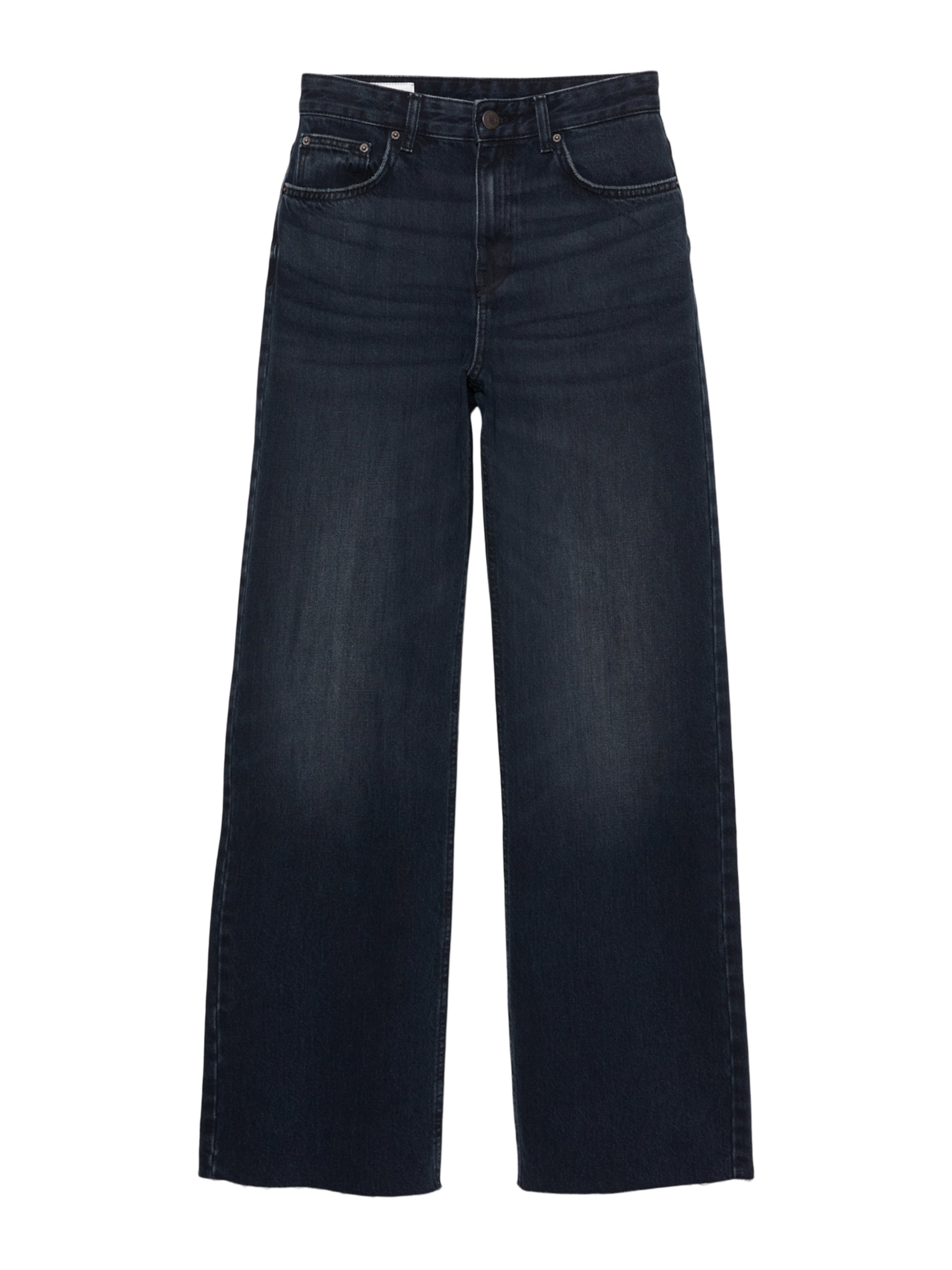 Largi Jeans de la Pull&Bear pe albastru: față