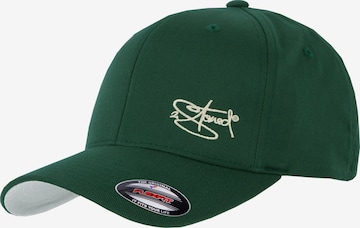 2Stoned Cap 'Flexfit Wooly Combed Classic' in Green: front