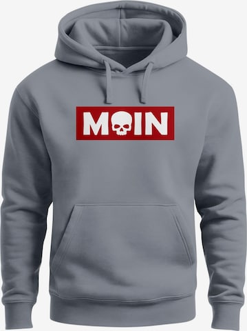 Neverless Sweatshirt 'Moin Skull' in Grey: front