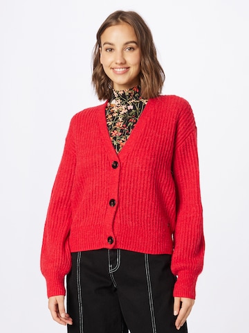 SCOTCH & SODA Knit Cardigan in Red: front