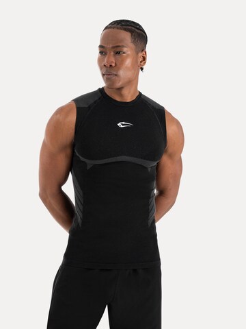 Smilodox Compression Tank Top Carnos in Schwarz: Vorderseite