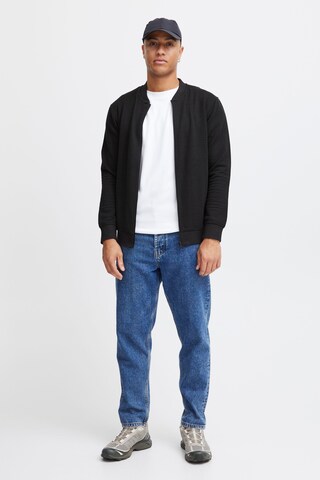 INDICODE JEANS Zip-Up Hoodie 'Bronte' in Black