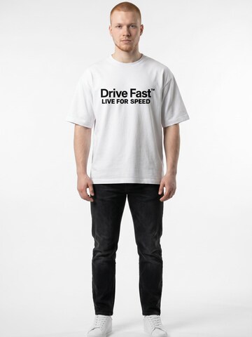 DriveFastDieYoung Shirt 'Logo Tee'‌‌‌‌‌‌‌‌ in Weiß