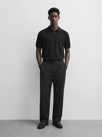Burocs Shirt 'Fine Knit Polo' in Black