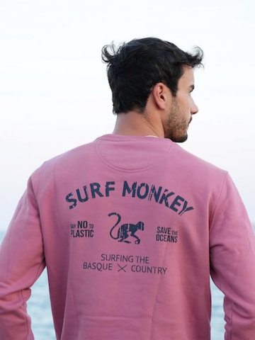 Surf Monkey Sweatshirt 'Rette das Ozean' in Pink