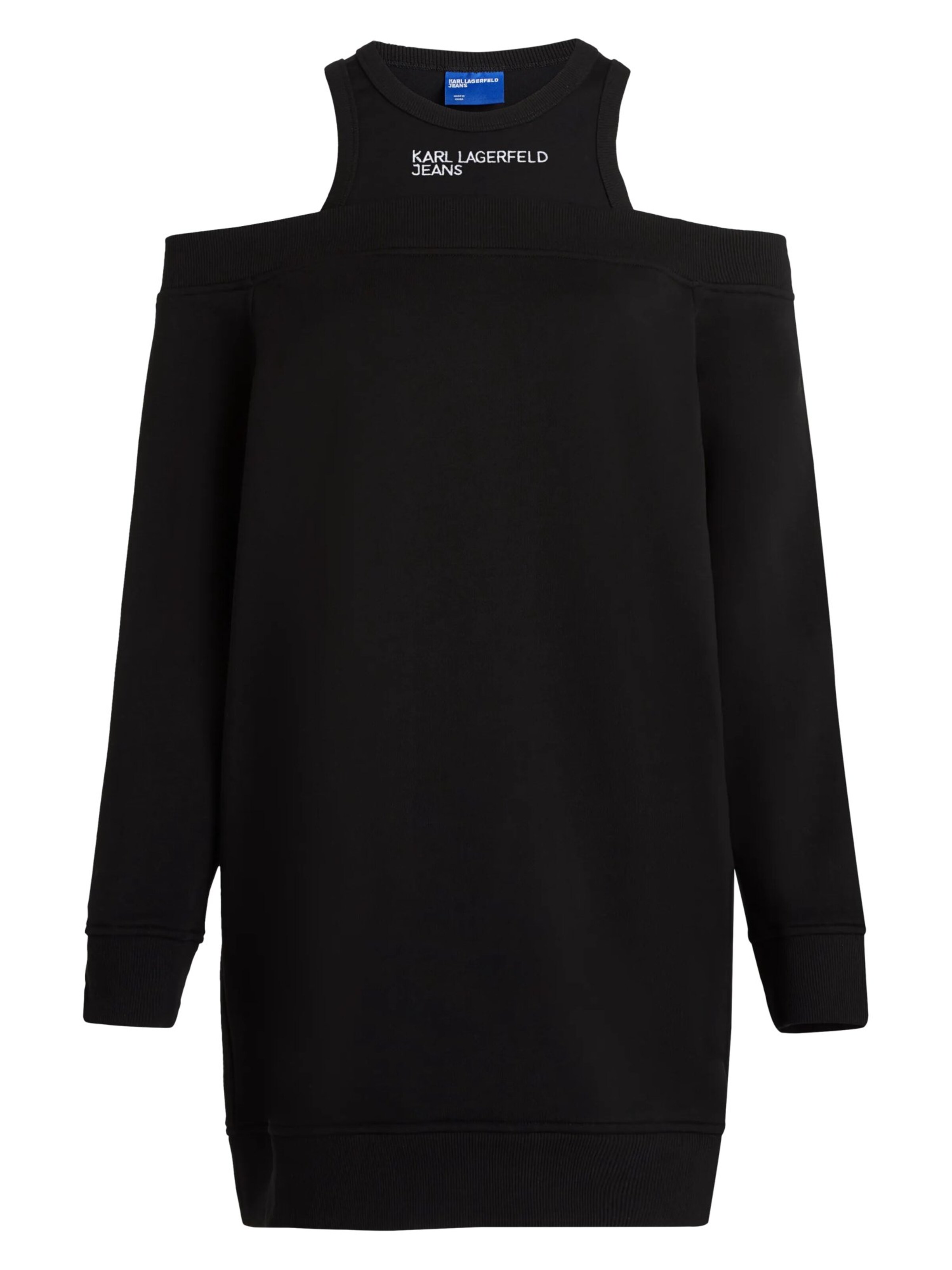 KARL LAGERFELD JEANS Kleid in Schwarz: Vorderseite