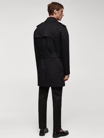 MANGO MAN Between-Seasons Coat in Black