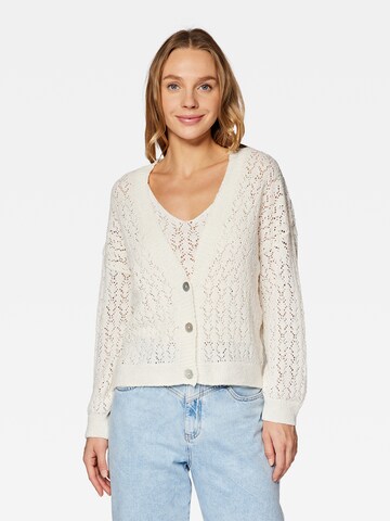 Mavi Knit Cardigan in White: front