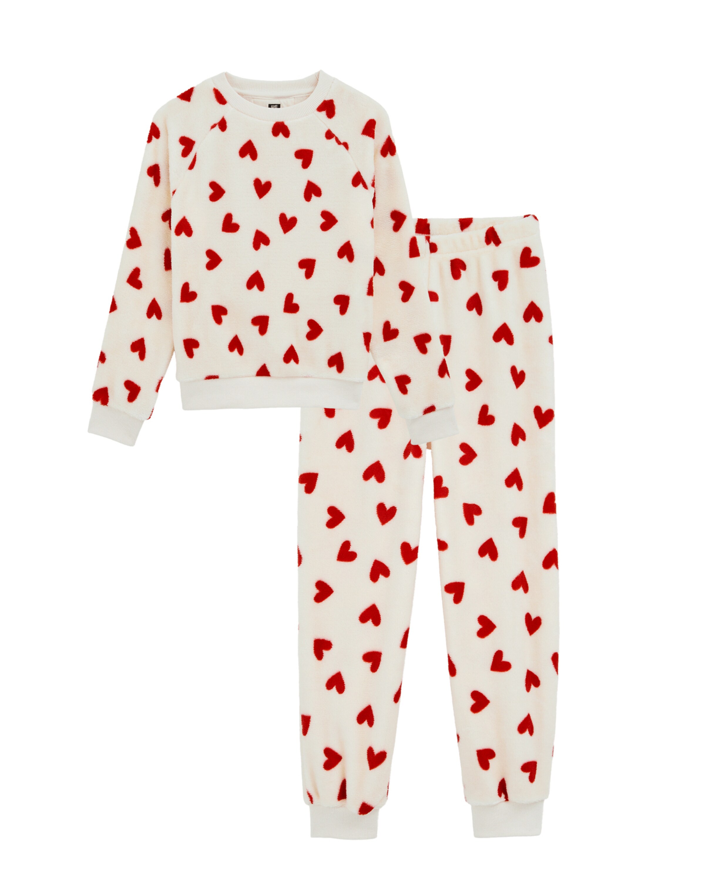 WE Fashion Пижама в Белый: спереди