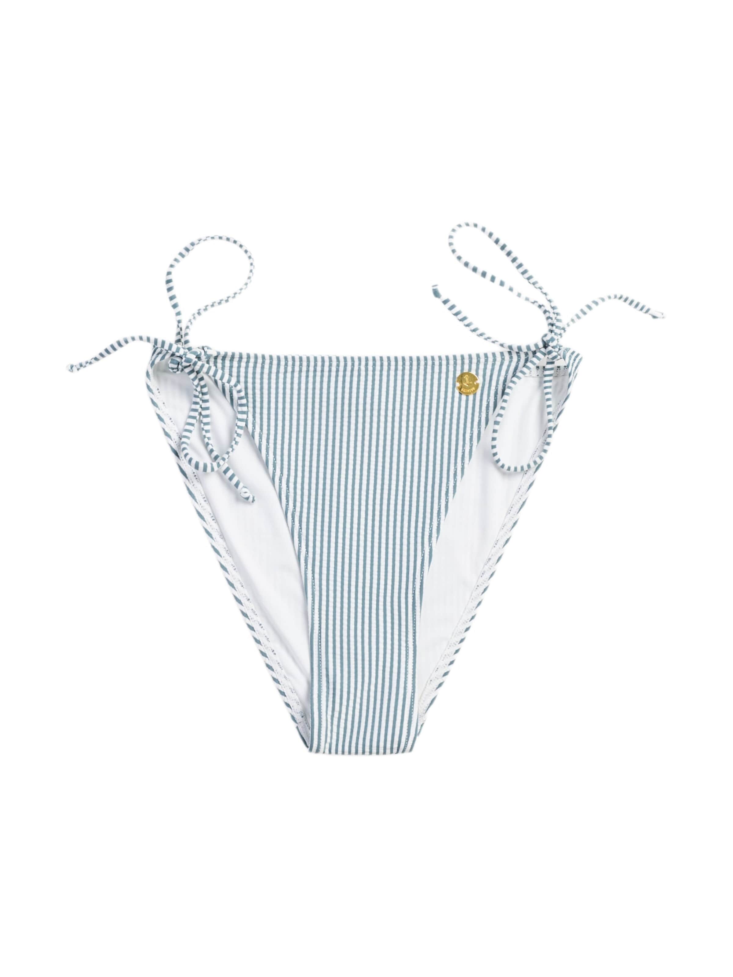 Seaside Bikini Bottoms 'Seersucker' in Green: front