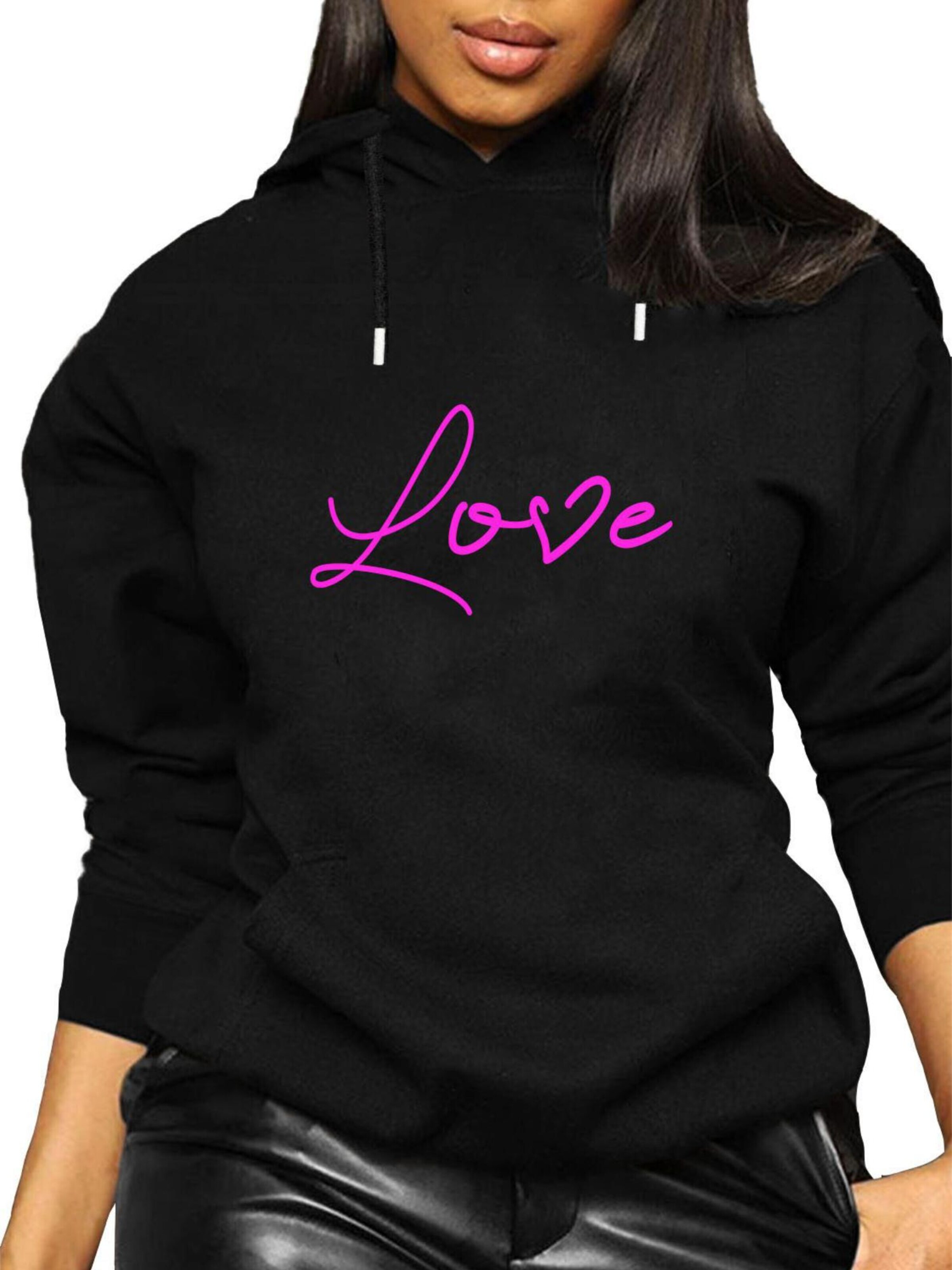 RMK Sweatshirt 'Love' in Black