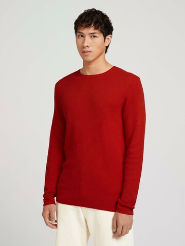 TOM TAILOR DENIM Sweater in Red: front