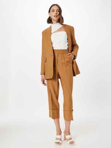 SECOND FEMALE Loose fit Pleated Pants 'Disa' in Brown