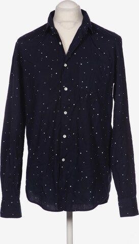 MADS NORGAARD COPENHAGEN Button Up Shirt in L in Blue: front