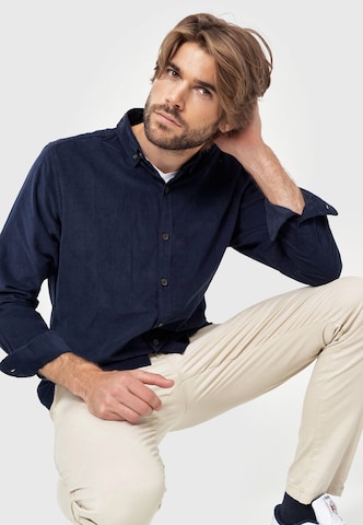 INDICODE JEANS Regular fit Button Up Shirt 'Ryan' in Blue