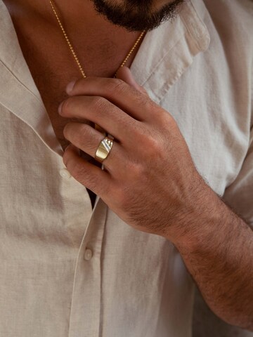 Lucardi Ring 'Klassisch' in Gold: front
