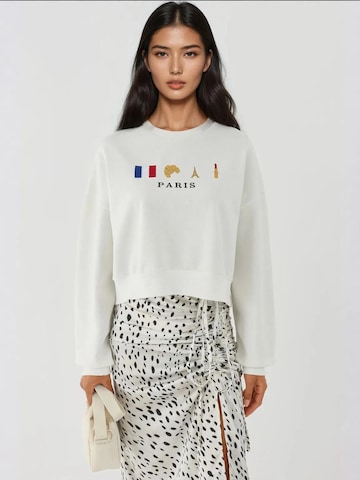 Sweat-shirt Hiccup en blanc : devant
