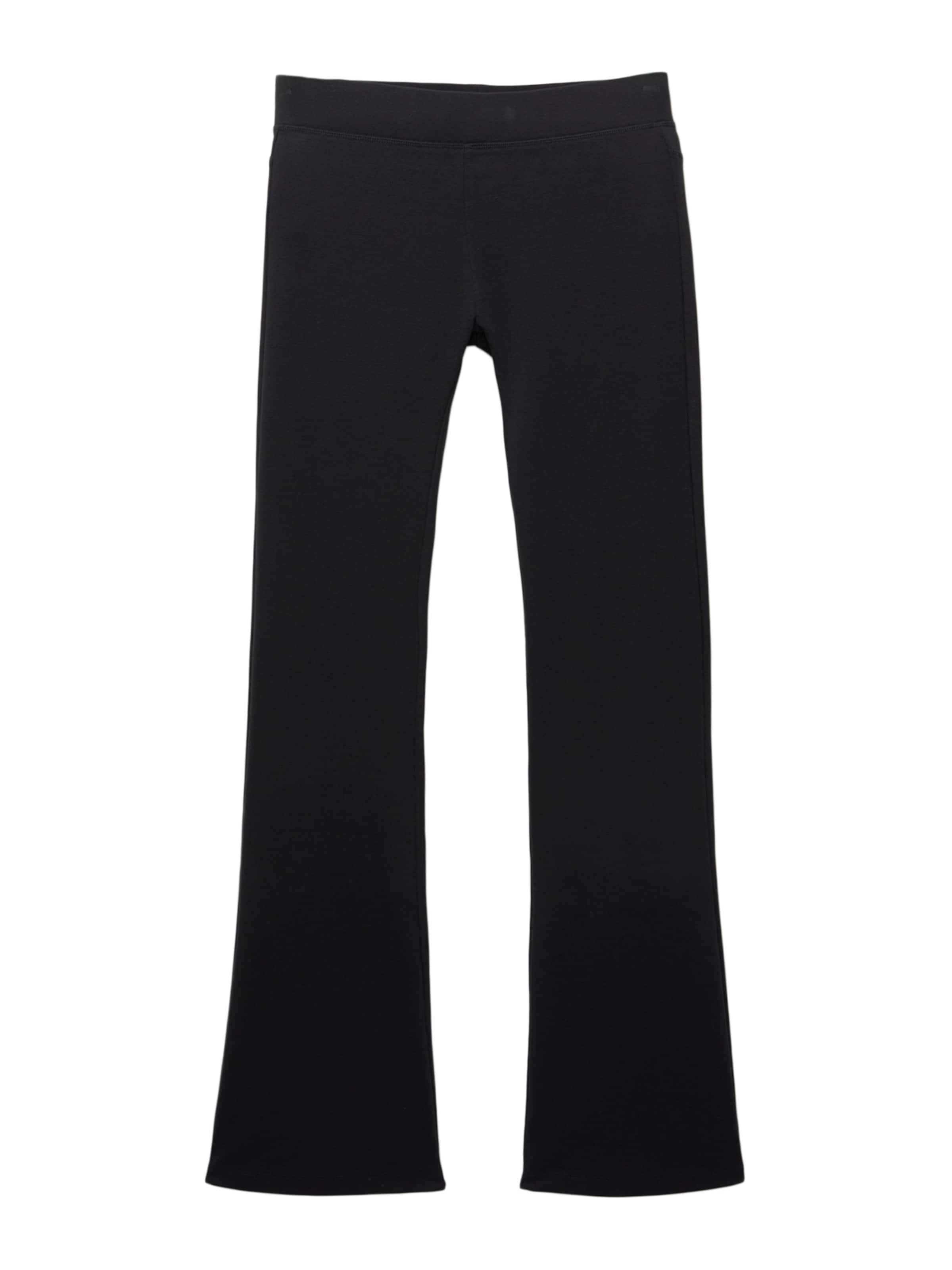 Pull&Bear Zvonový Kalhoty – černá: přední strana