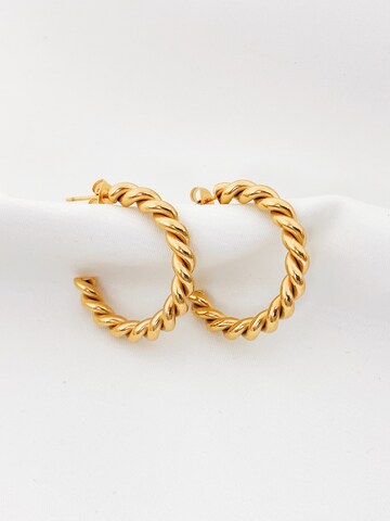 Hey Happiness - Pendientes 'Torsade' en oro
