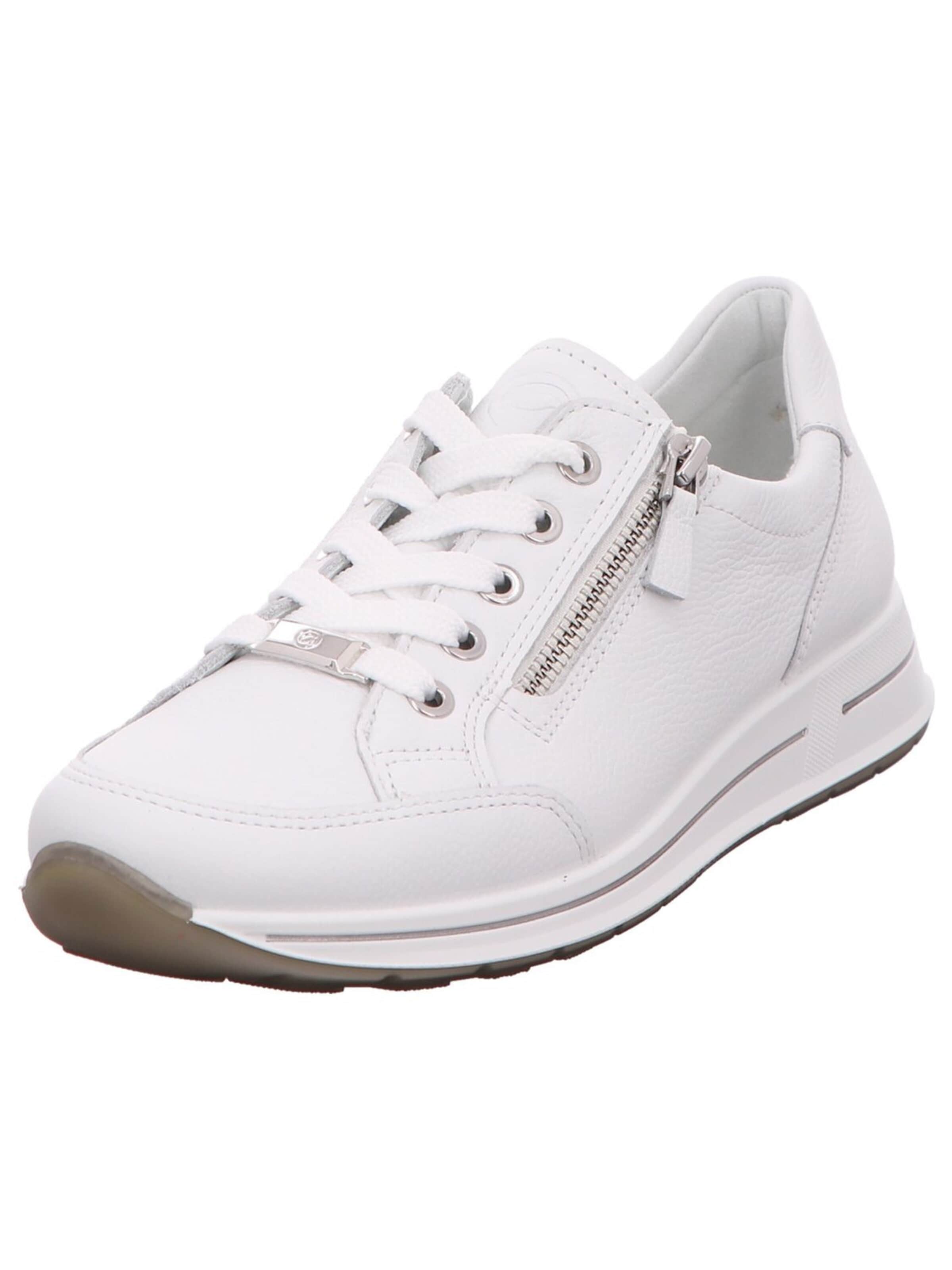 ARA Låg sneaker 'Sneaker Damen 12-54801-44 Echtleder in weiß' i vit: framsida