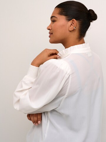 KAFFE CURVE Bluse 'Dorina' in Weiß