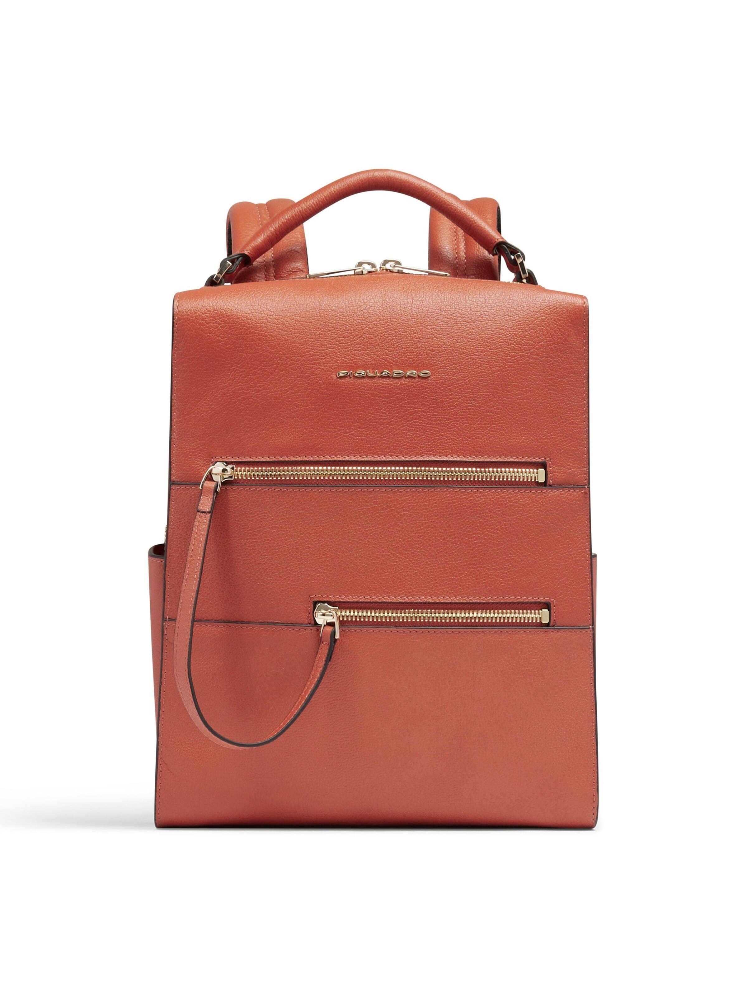 Sac à dos Piquadro en orange : devant