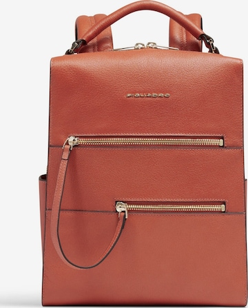 Sac à dos Piquadro en orange : devant