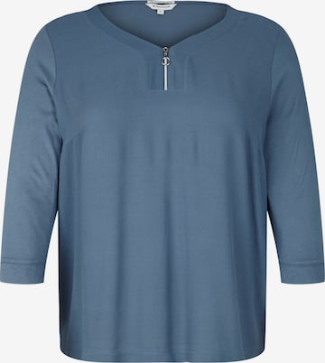 Tom Tailor Women + Shirt in Blauw: voorkant