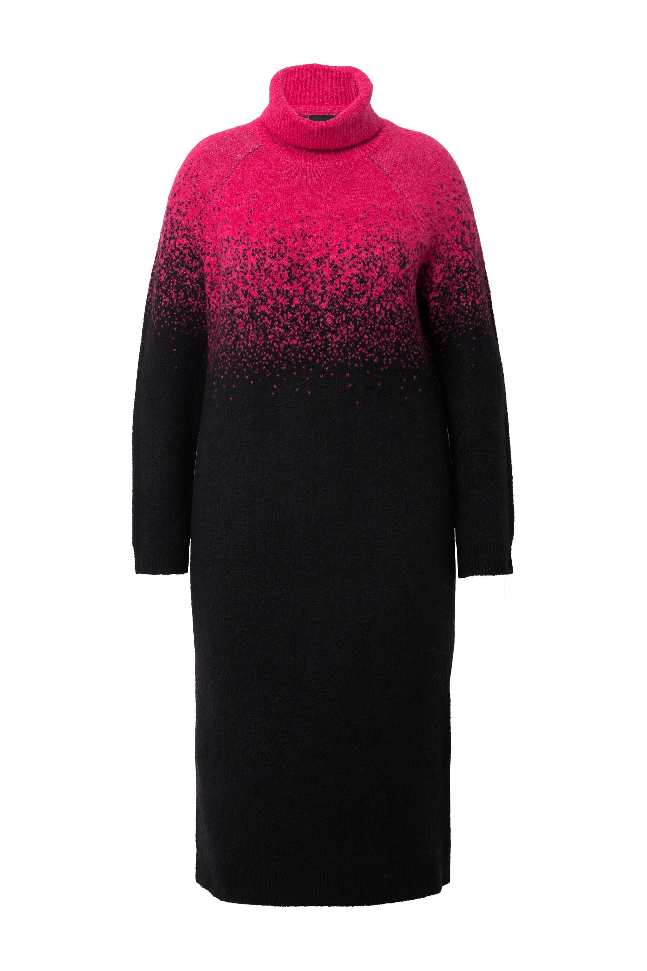 Ulla Popken Gebreide jurk in Zwart: voorkant