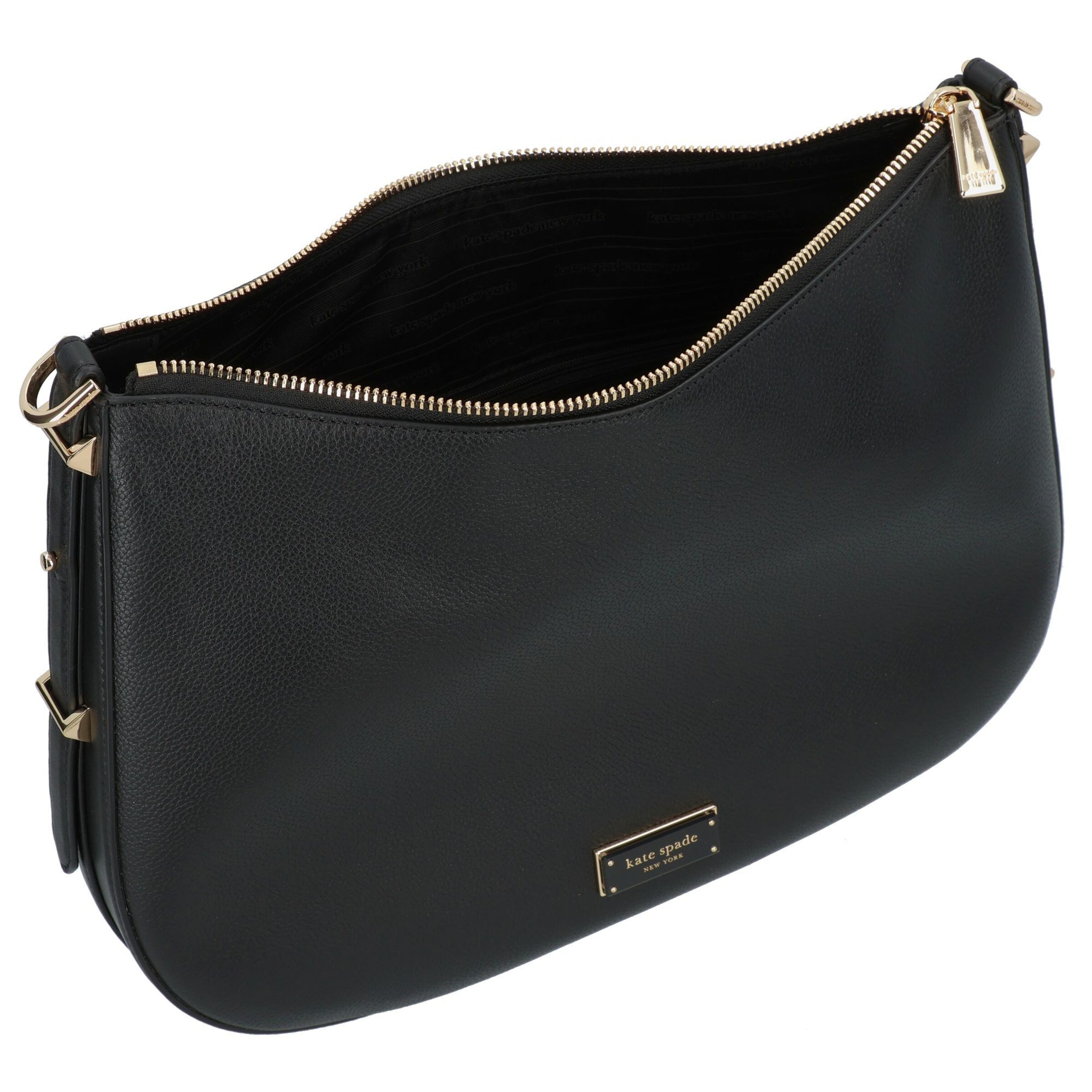 Sac bandoulière 'Liv Pebbled Leather Large Hobo' Kate Spade en noir