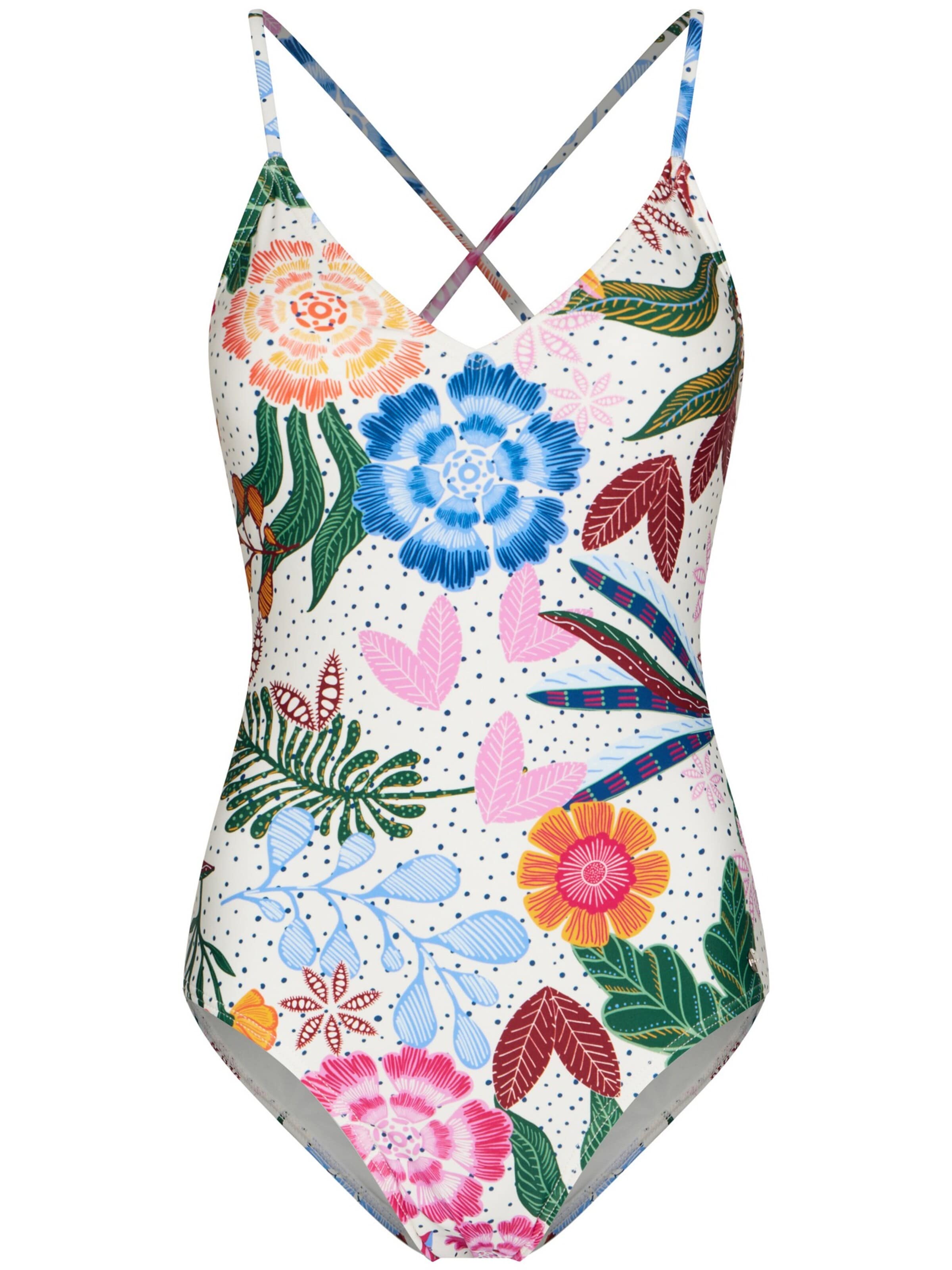 Rebelle Bandeau Swimsuit 'Plunge' in Mixed colors: front