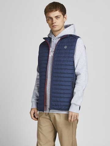 JACK & JONES Brezrokavnik | modra barva: sprednja stran