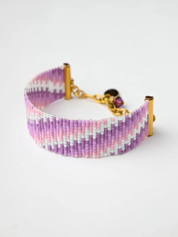 Braccialetto 'Lavender Dream Miyuki' di THE GEM STORIES JEWELRY in lilla