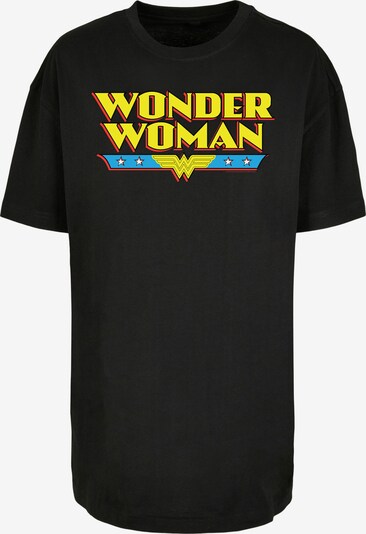 F4NT4STIC T-Shirt 'Wonder Woman Text Logo' in azur / gelb / schwarz, Produktansicht