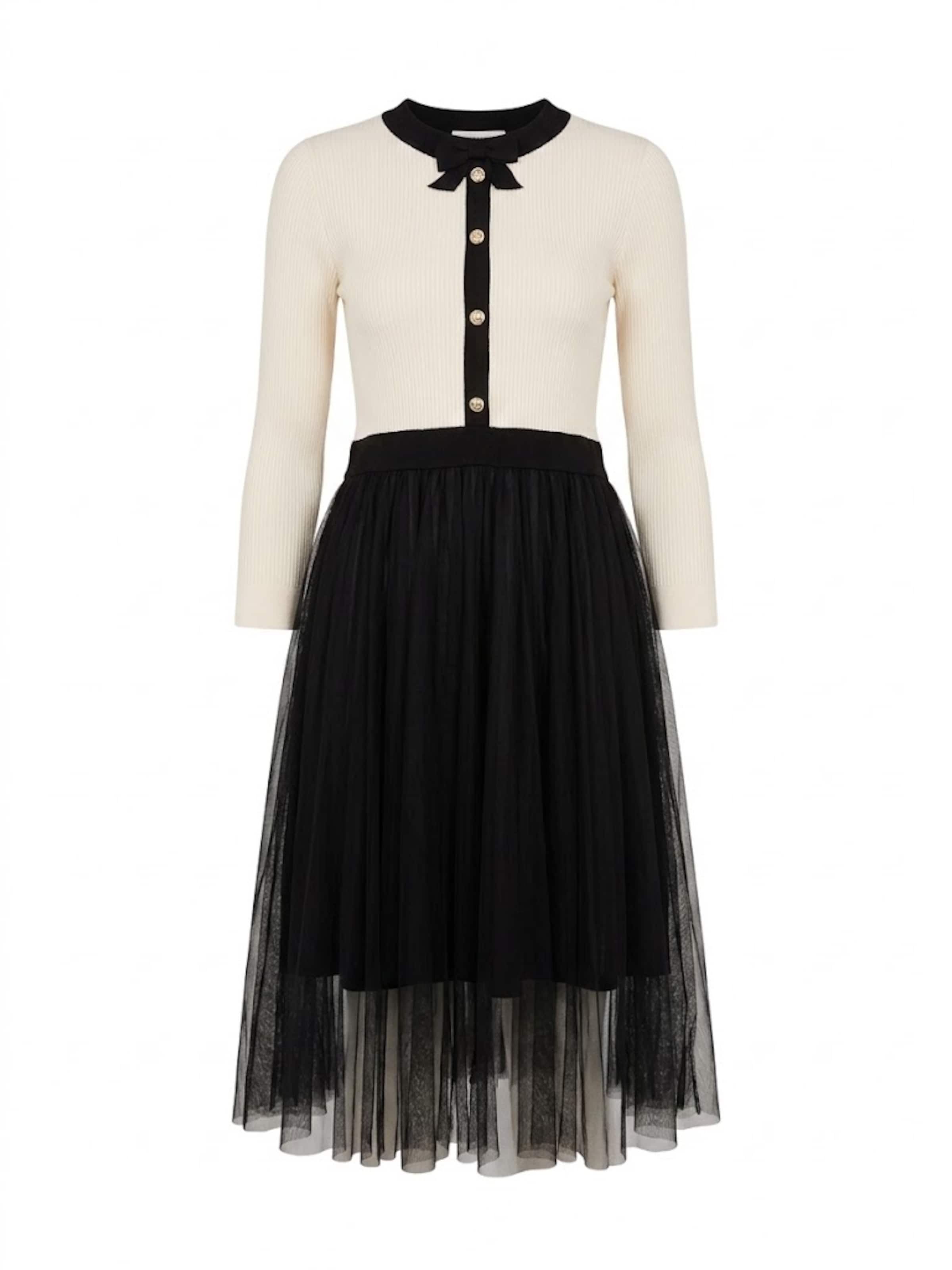 Apricot Tulle Skirt Knit Midi Dress ' ' in Beige: Vorderseite