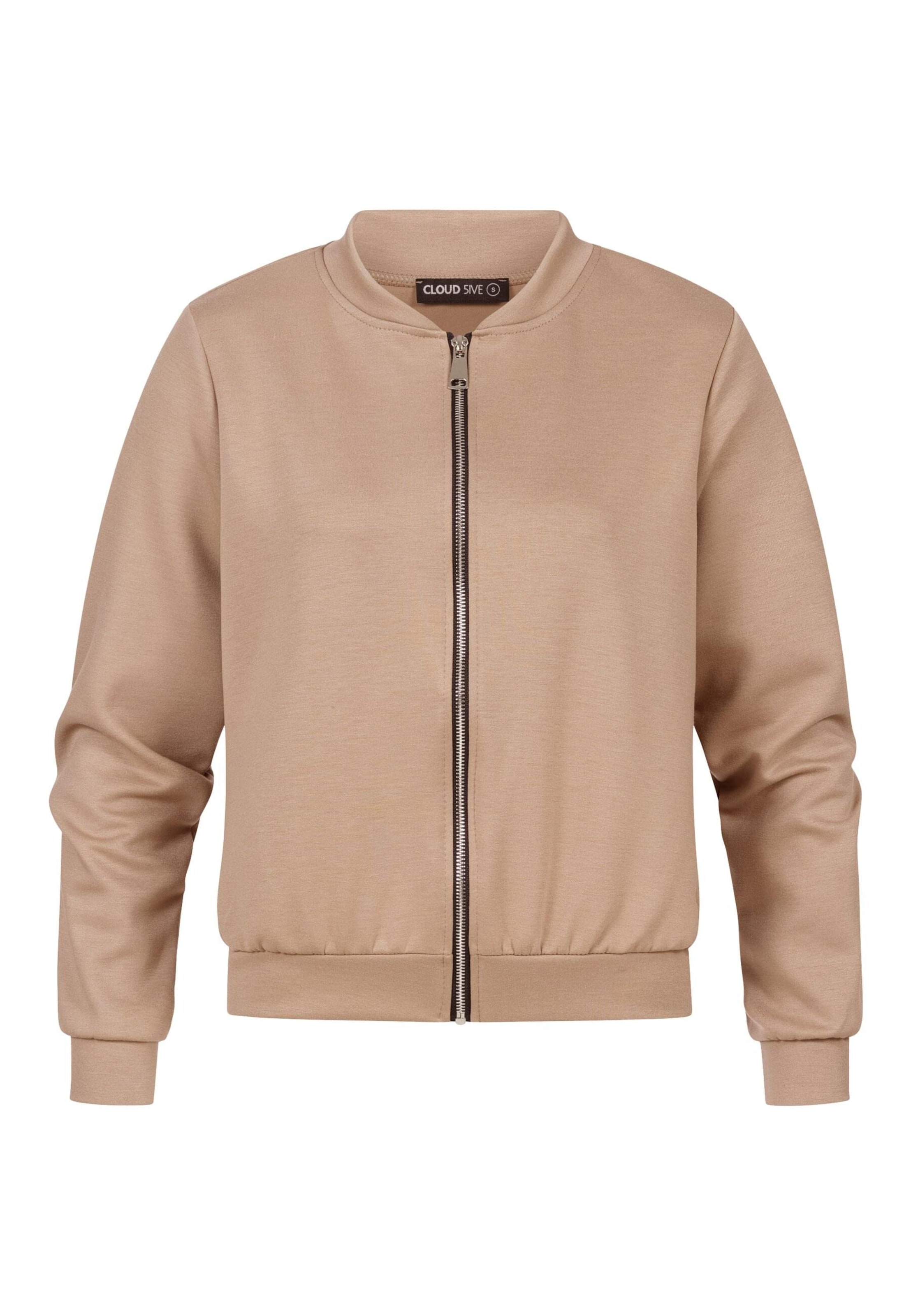 Cloud5ive Sweat jacket in Beige: front