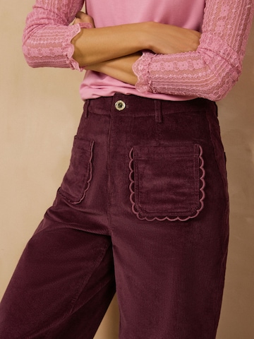 Bootcut Pantalon love & roses en rouge