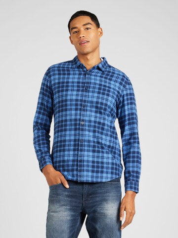 QS Regular fit Button Up Shirt in Blue: front