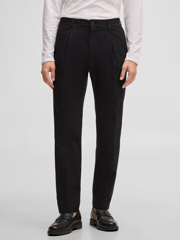STRELLSON Regular Bundfaltenhose 'Lui' in Schwarz: Vorderseite