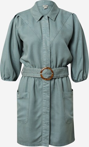 River Island Shirt Dress in Green: front