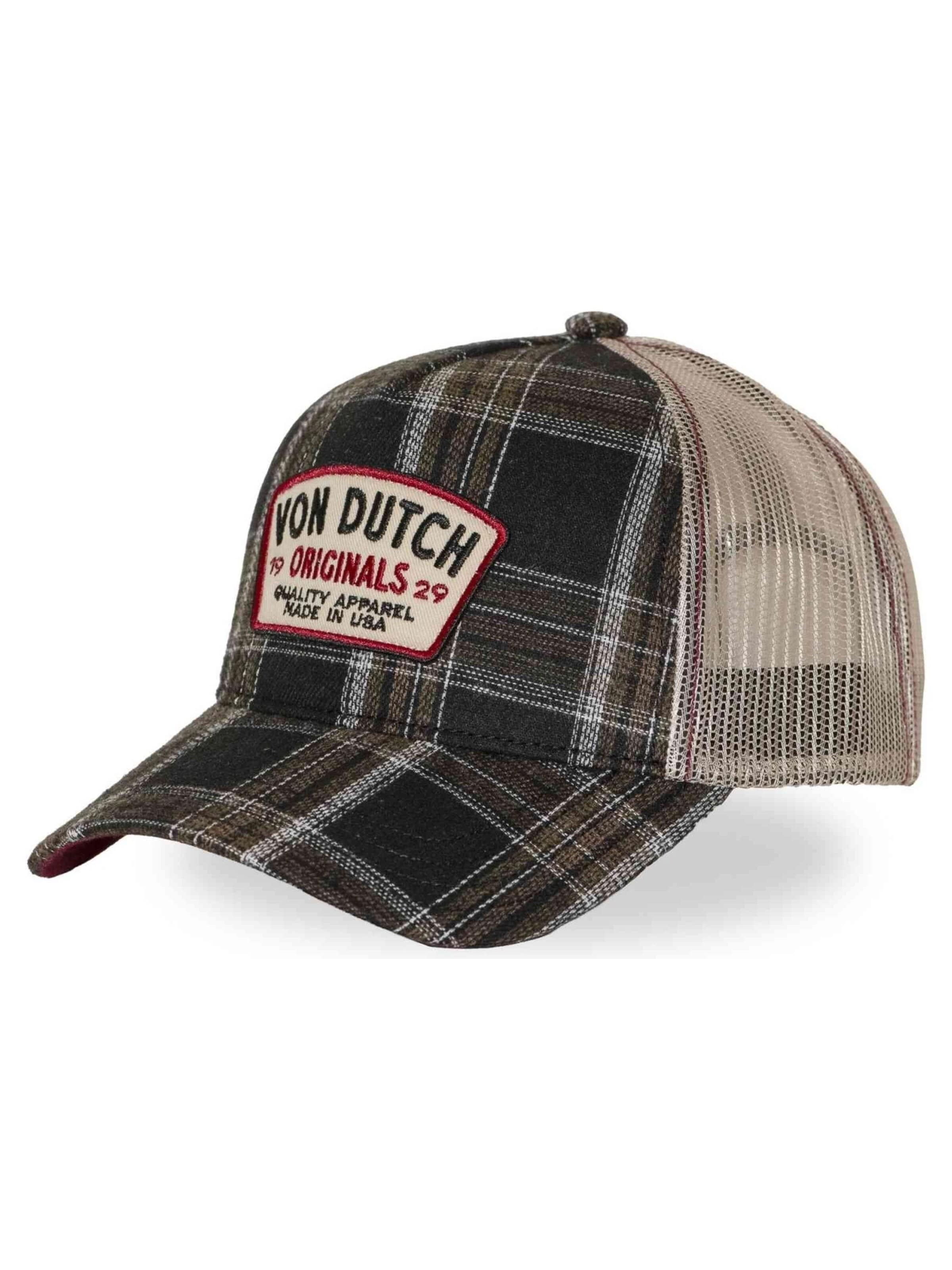 Von Dutch Kšiltovka 'Gorra von dutch negra cuadros car 10 trucker cap' – černá
