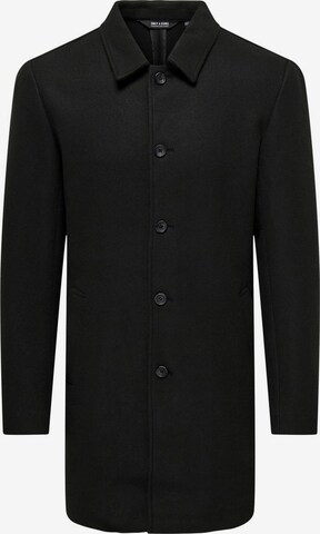 Only & Sons Between-Seasons Coat 'Adam' in Black: front