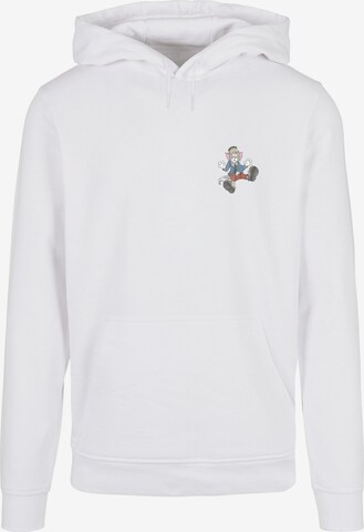 ABSOLUTE CULT Sweatshirt 'Tom And Jerry - Frankenstein Tom' in Wit: voorkant