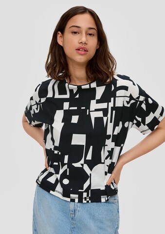 QS Shirt in Zwart: voorkant