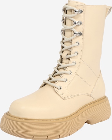 EDITED Lace-Up Boots 'Kamille' in Beige: front