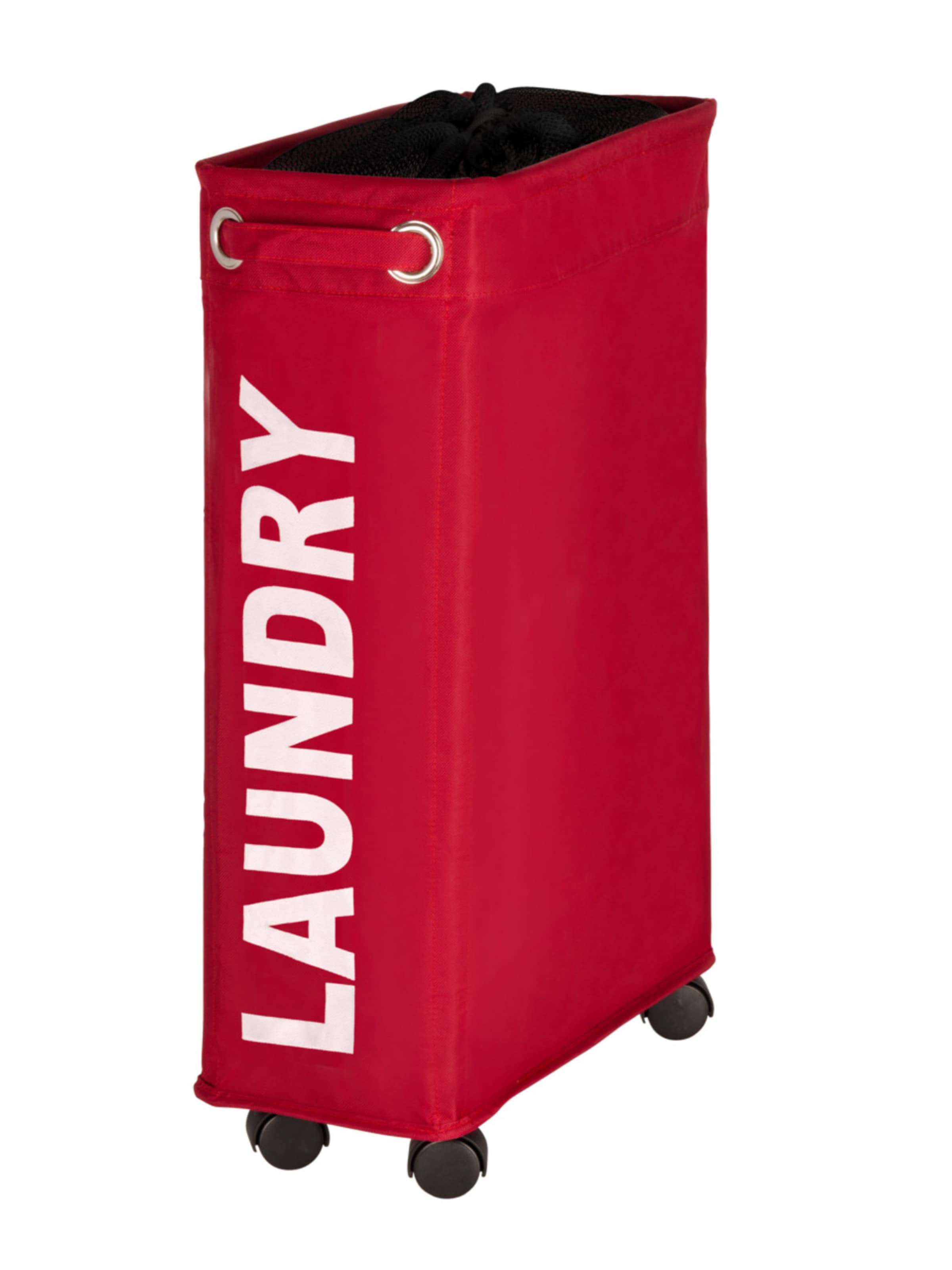 Wenko Wäschebehälter 'Corno' in Rot: Vorderseite