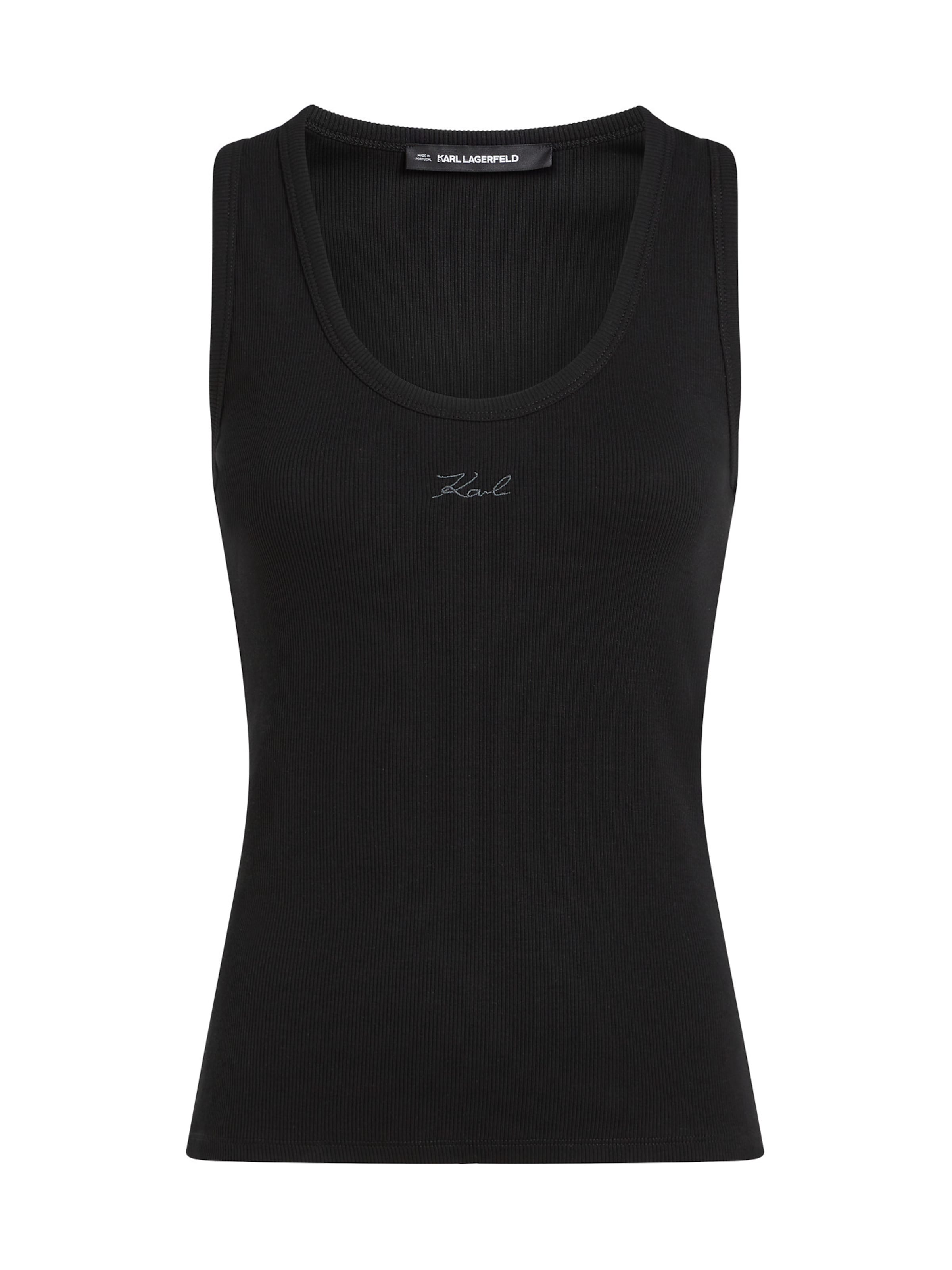 Haut Karl Lagerfeld en noir : devant