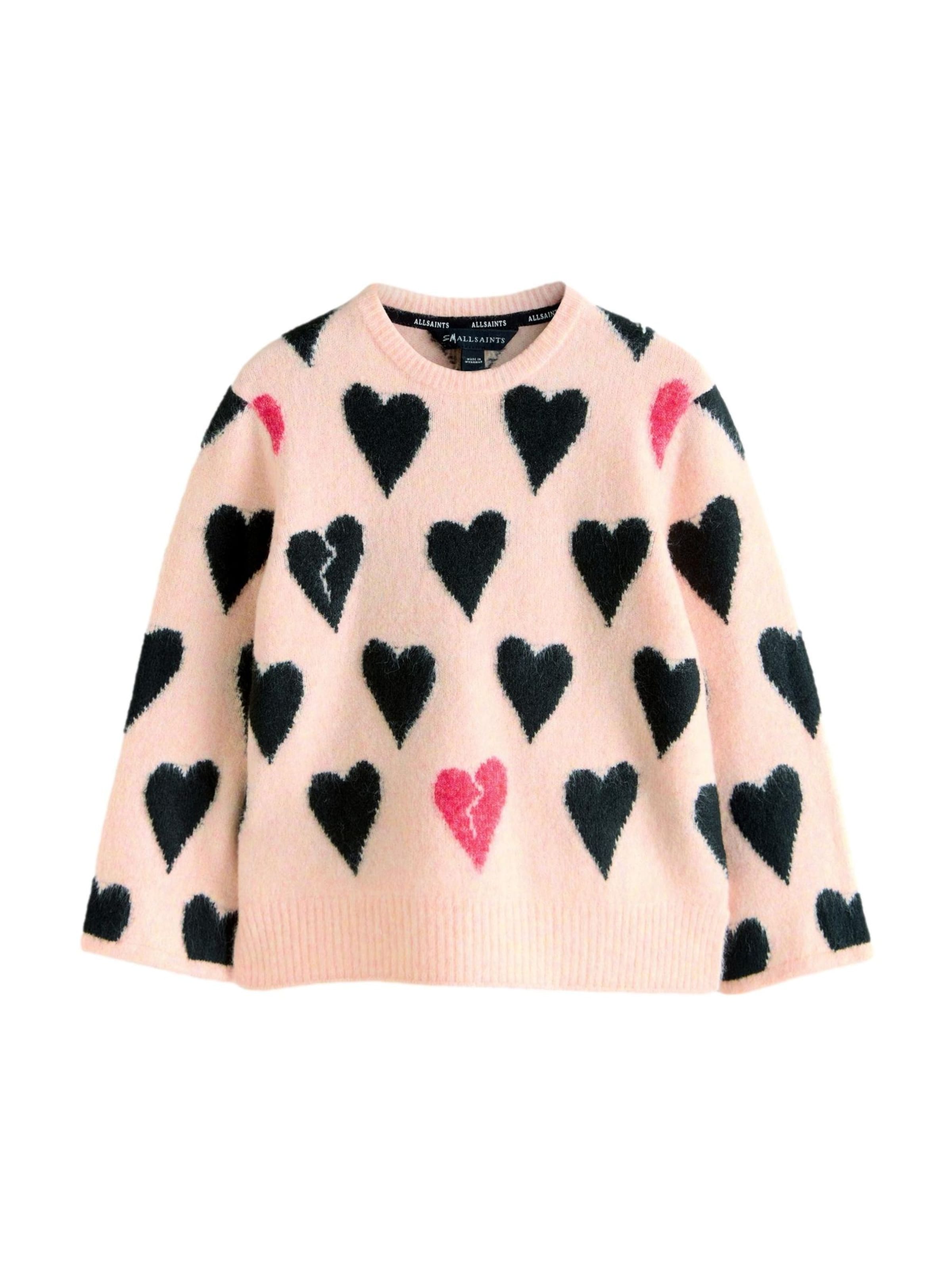 smALLSAINTS Sweater in Rose / Dark pink / Black, Item view
