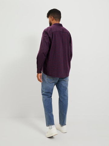 Jack & Jones Plus Tavaline suurus Triiksärk 'Gingham', värv lilla