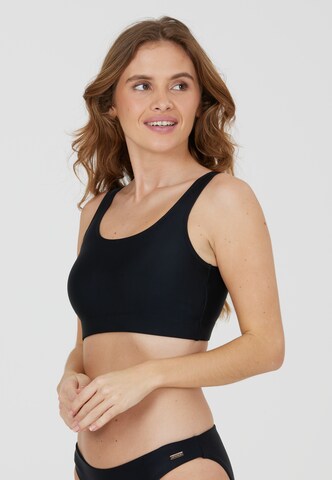 Athlecia Bandeau Athletic Bikini Top 'Aqumiee' in Black: front